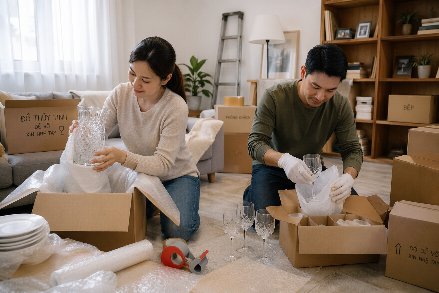 90% người làm sai khi gói đồ pha lê lúc dọn nhà