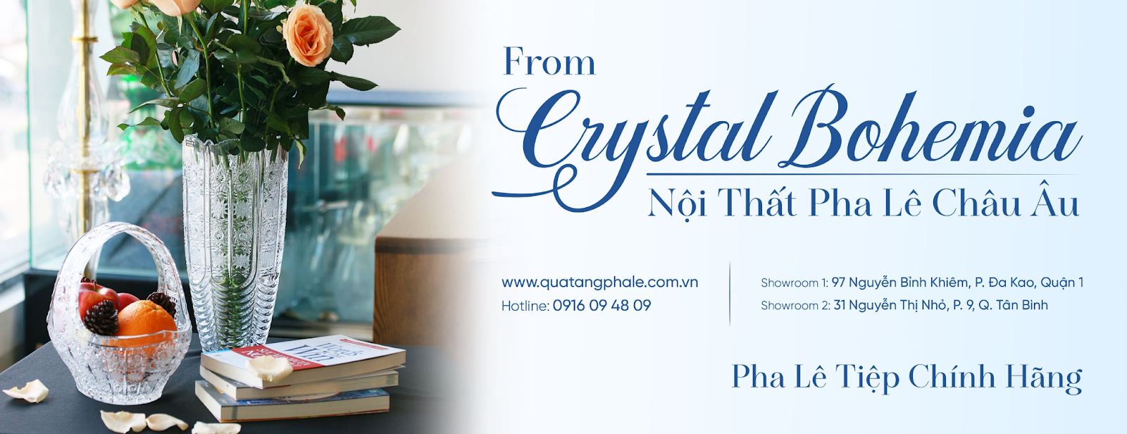 Bình hoa pha lê nhập khẩu chính hãng